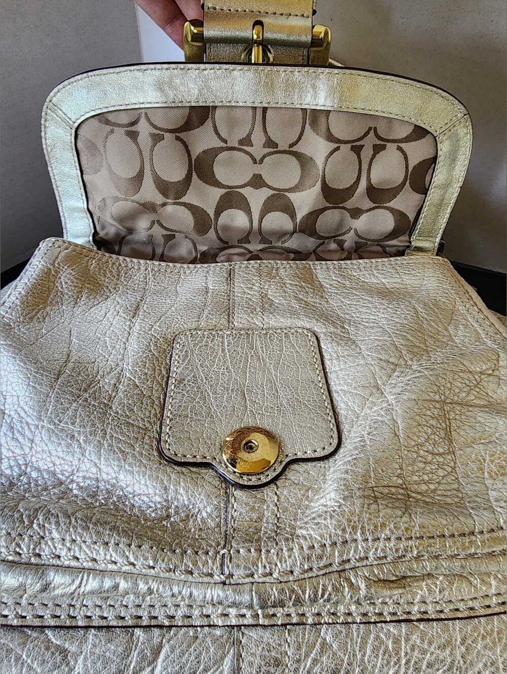 Coach Courtney Soho Dome Satchel, EUC, Metallic, 2008, F13137, $598 MSRP - Picture 8 of 10